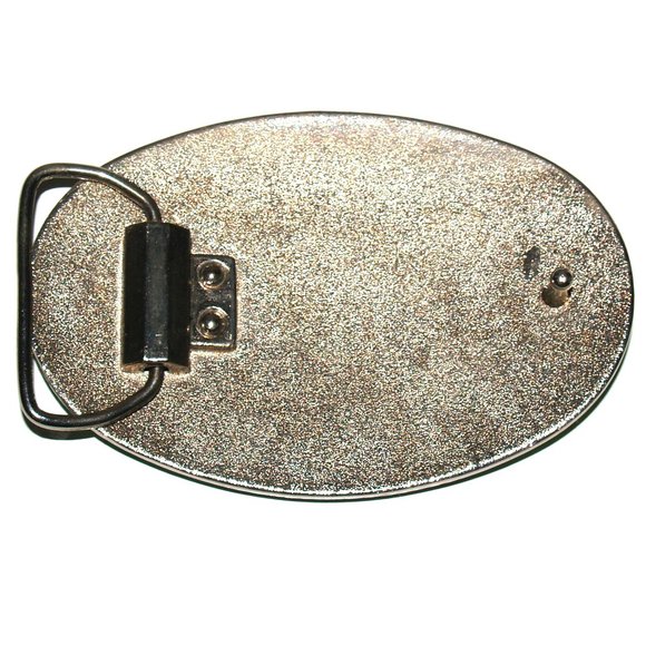 John Deere - 4 in. x 2.75 in. Green Enamel and Silver - Belt Metal Buckle - Picture 2 of 2